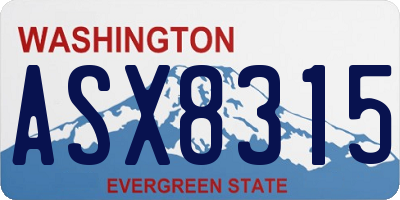 WA license plate ASX8315