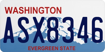 WA license plate ASX8346