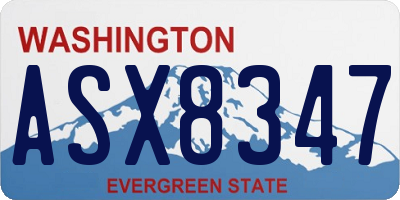 WA license plate ASX8347