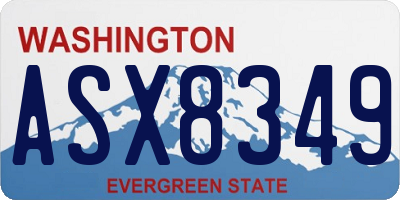WA license plate ASX8349