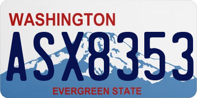 WA license plate ASX8353