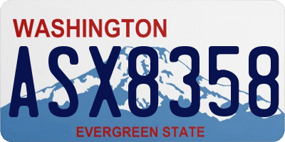 WA license plate ASX8358