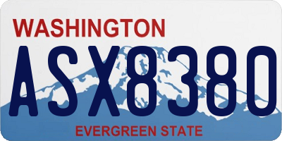 WA license plate ASX8380