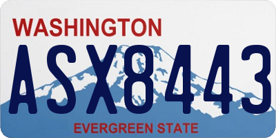WA license plate ASX8443