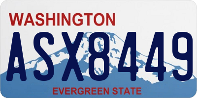 WA license plate ASX8449