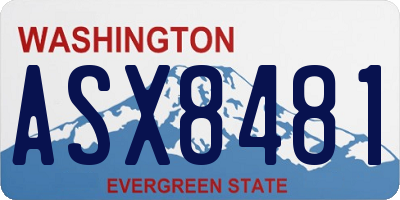 WA license plate ASX8481