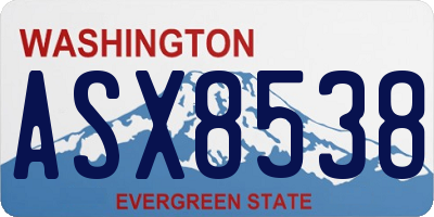 WA license plate ASX8538