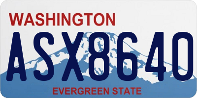 WA license plate ASX8640