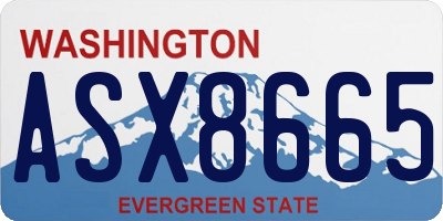 WA license plate ASX8665