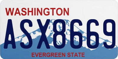 WA license plate ASX8669