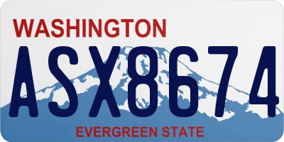 WA license plate ASX8674
