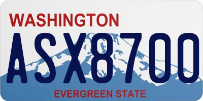 WA license plate ASX8700