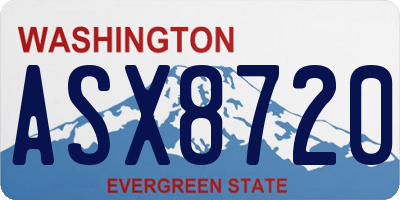 WA license plate ASX8720