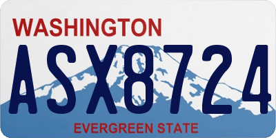 WA license plate ASX8724