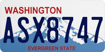 WA license plate ASX8747