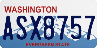 WA license plate ASX8757