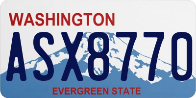 WA license plate ASX8770