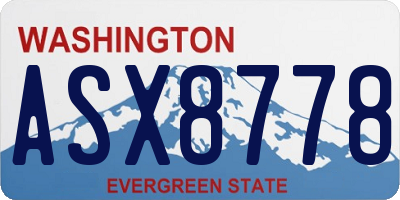 WA license plate ASX8778