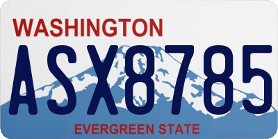WA license plate ASX8785