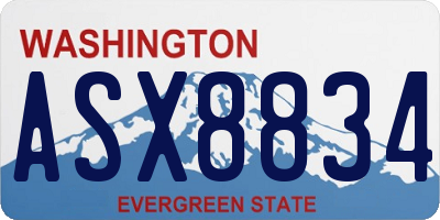 WA license plate ASX8834
