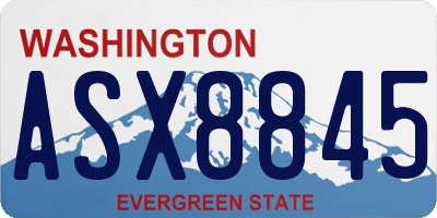 WA license plate ASX8845