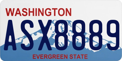 WA license plate ASX8889