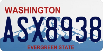 WA license plate ASX8938