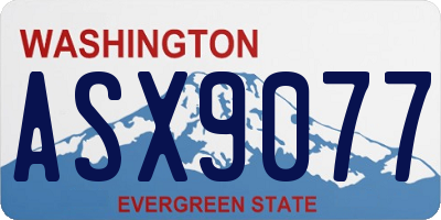 WA license plate ASX9077