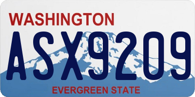 WA license plate ASX9209