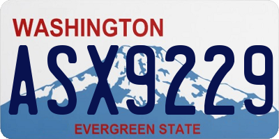 WA license plate ASX9229