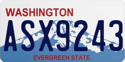 WA license plate ASX9243