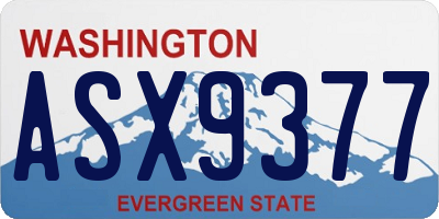 WA license plate ASX9377