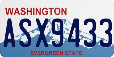 WA license plate ASX9433