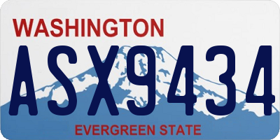 WA license plate ASX9434
