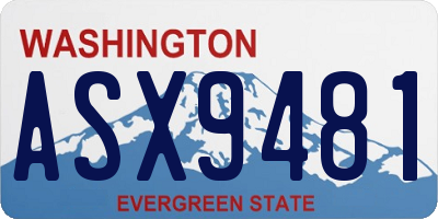 WA license plate ASX9481