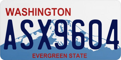 WA license plate ASX9604