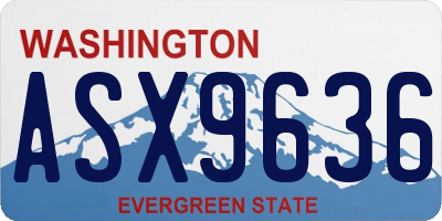 WA license plate ASX9636
