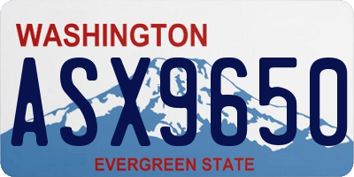WA license plate ASX9650