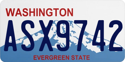 WA license plate ASX9742