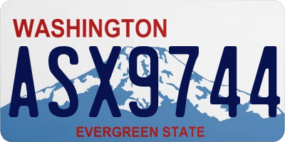 WA license plate ASX9744
