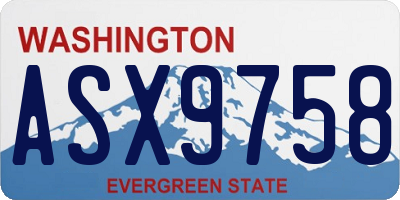 WA license plate ASX9758