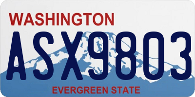 WA license plate ASX9803