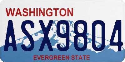 WA license plate ASX9804