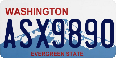WA license plate ASX9890