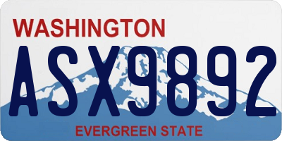 WA license plate ASX9892