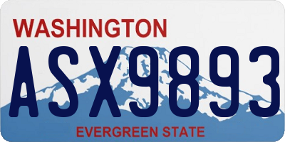 WA license plate ASX9893