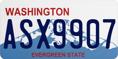 WA license plate ASX9907