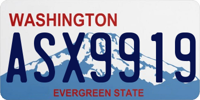 WA license plate ASX9919