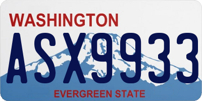 WA license plate ASX9933