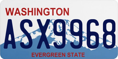WA license plate ASX9968